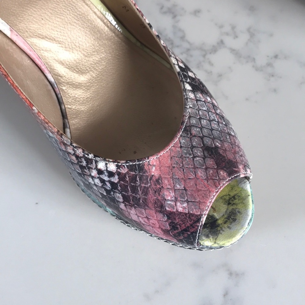 Stuart Weitzman Multi Colored Wedge Sandals - image 4